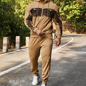 Traje de dos piezas deportivo informal personalizado para hombre conjunto de chándal deportivo transpirable para exteriores con logotipo personalizado adultos otoño - Product Image 4