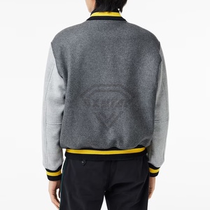 Chaqueta universitaria de lana ligera para hombre, chaqueta universitaria personalizada con letras de alta calidad con cuello levantado para invierno - Product Image 3