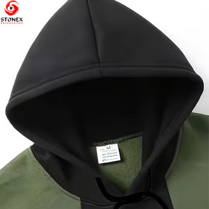 High Quality 100% Cotton Fleece Solid Winter Loose Fit Breathable Quick Dry Comfortable 2 Pcs Best Selling Hooded <b>Men</b> <b>Pullover</b> - Product Image 3