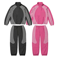 Ensemble de survêtement coupe-vent personnalisé avec logo imprimé, veste zippée pour homme, coton lourd, coupe régulière, coupe-vent, respirant