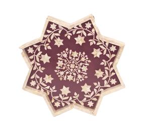 Atractiva bandeja de servicio en forma de estrella, bandeja de resina con incrustaciones de hueso y fregona para el hogar, Hotel, restaurantes, comedor y sala de estar, bandeja decorativa - Product Image 4