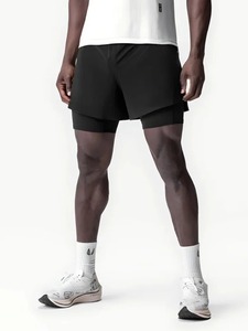 กางเกงฟิตเนสกางเกงขาสั้นเล่นกีฬาสำหรับผู้ชาย, กางเกงห้าจุดขาสั้นสำหรับใส่ออกกำลังกายเล่นบาสเก็ตบอลแห้งเร็วแบบลำลองสำหรับฝึกซ้อมวิ่ง - Product Image 4