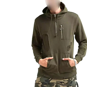 Sweat-shirt pour homme en gros 2025, poids lourd, impression personnalisée, impression en relief, poche brodée, coupe classique, 100% coton, hiver - Product Image 2