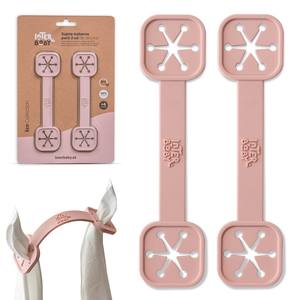 Paquete de 2 Portabibés de Silicona Rosa Oscuro para Bebés de 0 a 12 Meses - Product Image 1