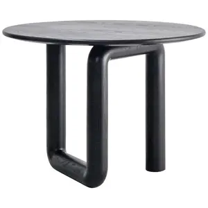 Luxury High Quality Dining Table Black Painted Unique Leg Design Round Table for Dining Room Kitchen Hotel Restaurant Furniture