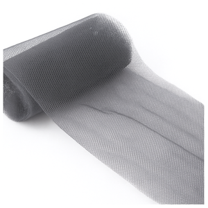 Tul duro rígido de nailon-Tela de red de poliamida estructurada gris para vestidos y manualidades, 300cm de ancho - Product Image 1