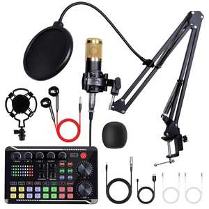 Kit de microphone à condensateur BM800 prêt à être expédié, carte son V8S, ensemble de micros de studio professionnel pour karaoké, podcast, diffusion en direct et enregistrement - Product Image 4