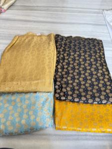 Lujoso tejido a mano puro Banarasi brocado tela intrincado Zari trabajo rico Material de seda para ropa de novia, diseñador de vestidos étnicos - Product Image 4