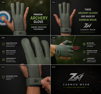 Gant de tir à l'arc en cuir demi-doigt avec fermeture auto-agrippante, couleur, taille et logo personnalisables pour la chasse et les sports de plein air, OEM disponible