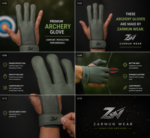 ที่ปลดล็อคธนูแบบหนังสำหรับยิงธนูแบบ Recurve สำหรับการล่าสัตว์และกีฬายิงธนู  สามารถปรับแต่งสี ขนาด โลโก้ และตัวป้องกันได้  รับผลิตแบบ OEM - Product Image 1