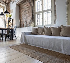 Washable Europe Style Linen <b>Sofa</b> Slipcover <b>for</b> Single-<b>seat</b> Living Room Couch Customizable Color & Breathable Fabric - Product Image 5