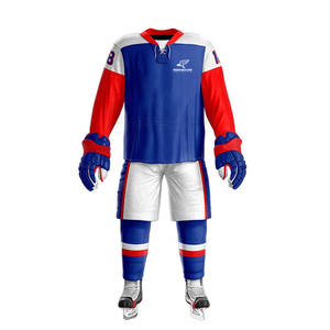 Dernière conception de vêtements pour jeunes Uniforme de hockey sur glace de couleur unie Uniforme de hockey sur glace en gros Meilleur prix Uniforme - Product Image 1