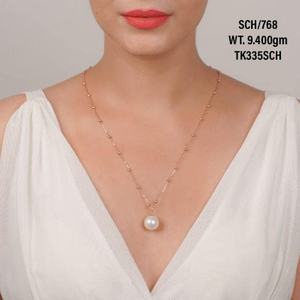 Collier pendentif infini en argent Sterling 925, bijoux pour femmes et filles, collier de perles en or Rose, chaîne - Product Image 1