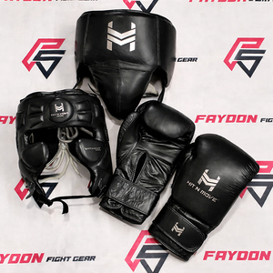 Nouveau design, best-seller, kit de sparring de boxe rose personnalisé Hit N Move, cuir de vache véritable, ensemble d'entraînement de MMA rose - Product Image 4