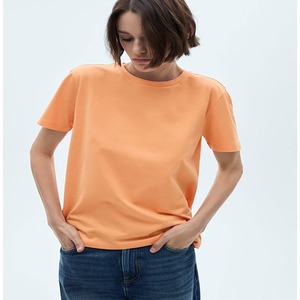 Date Femmes Slim Fit Col Rond À Manches Courtes T-shirt Noir Imprimé Personnalisé Vêtements D'été avec Logo Fabriqué en Inde - Product Image 2