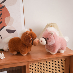 Peluche Personalizzati a Forma di Cavallo per Natale 2026 Regalo di Capodanno Simpatico Cavallo Cartoon Simulato Giocattolo Imbottito per Bambini - Product Image 4