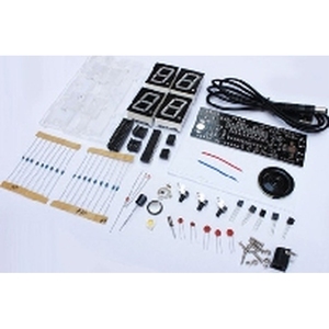 Kit di orologi da tavolo intelligenti con microcontrollore elettronico LED rosso digitale orologio ora termometro orologio parlante PDF include altoparlante - Product Image 3