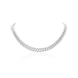 Diamond Cuban Link Chain Necklace-Frostbite Finish - Product Image 1