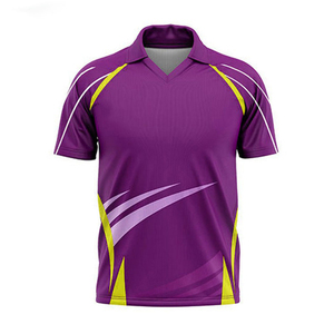 T-shirt de sport personnalisé de haute qualité Nouveau design d'uniforme de cricket avec logo fabriqué au Pakistan - Product Image 5