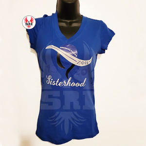 Camisetas de Manga Corta para Mujer al por Mayor, Diseño Premium de Verano, Buena Calidad, Logotipo Personalizado, Escudo de Zeta Phi Beta - Product Image 6