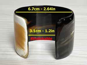 กำไลแตรธรรมชาติแท้เครื่องประดับแฟชั่นสำหรับผู้หญิงทำมือที่สง่างาม - Product Image 5