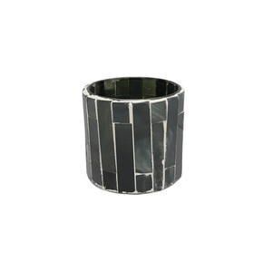 Décoration de la maison attrayant verre clair enduit miroir mosaïque fini forme ronde support votif nouveau Design vide bougie pot - Product Image 1