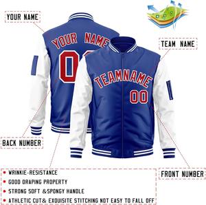 Chaqueta universitaria con logotipo de equipo personalizado, bordado, mangas en contraste, nombre personalizado, número, bombardero, chaqueta con letras, triangulación de envíos - Product Image 3