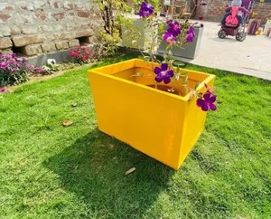 Fournitures de décoration de jardin d'intérieur modulaires Boîtes à fleurs carrées en métal avec revêtement en poudre pour usage domestique - Product Image 6
