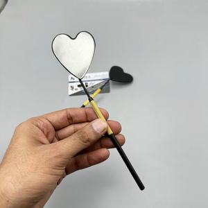 กระจกขนตาแบบด้านพร้อมที่จับสีดำด้านพร้อมด้ามจับสีทองและสีดำเงา - Product Image 1