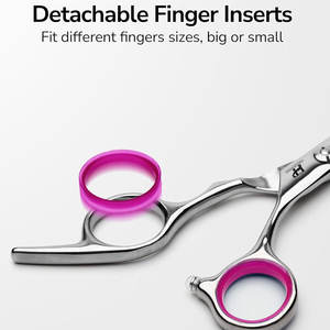 กรรไกรตัดผมบางแบบมืออาชีพกรรไกรตัดผมทำจากสแตนเลสสำหรับร้านตัดผมอุปกรณ์ร้านเสริมสวย - Product Image 4