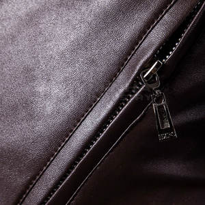 Otoño Invierno Hombres Chaqueta de cuero Mejor calidad Hombres Chaqueta de cuero genuino Hombres - Product Image 3
