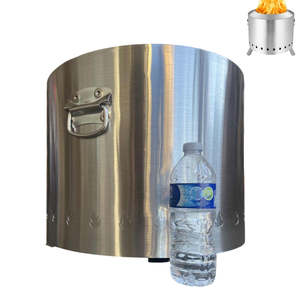 Camino a legna senza fumo in acciaio inox da 19.3 pollici con frassino rimovibile per uso portatile - Product Image 4