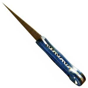 Cuchillo de Hoja Fija de Doble Filo para Acampar al Aire Libre, Hoja de Acero de Damasco Duradera y Multiusos - Product Image 2