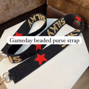 สายกระเป๋าประดับลูกปัดดอกไม้ สไตล์อินเดีย สีและขนาดสั่งทำได้ ลูกปัดแก้วสำหรับตกแต่งกระเป๋า - Product Image 5