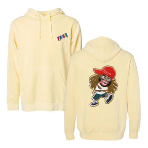 OEM Bordado Hip Hop Sudadera con capucha Hombres Sudadera con capucha en relieve Chenille Bordado Hombres Sudaderas con capucha recortadas para hombres - Product Image 5