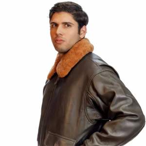 Veste de vol en cuir de style vintage pour homme avec doublure matelassée et construction durable-parfaite pour un usage quotidien - Product Image 2