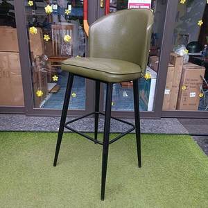 Contemporary GBSK009 Bar <b>Stool</b> Farmhouse Style with Faux Leather <b>Cushion</b> and Metal Legs for Kitchen Club or Home Bar Use - Product Image 6