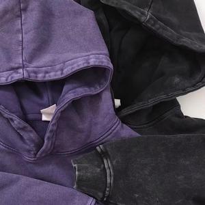 Sweat-shirt tendance à logo personnalisé imprimé, délavé, décontracté, 100% tissu, délavé au soleil, effet délavé à l'acide, sweat-shirt surdimensionné unisexe - Product Image 5