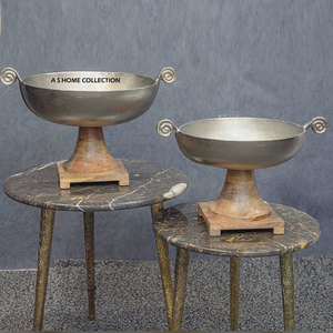 Cuenco con mango de diseñador de flores doradas de Metal de Calidad exclusiva, cuencos para servir alimentos de Metal de nuevo diseño de lujo a precio asequible - Product Image 6