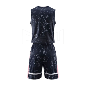 Uniforme de basket-ball respirant dernière mode impression personnalisée vêtements de sport de couleur unie grande taille disponible en option - Product Image 3