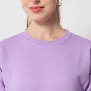 Sudadera Jogger de cuello redondo de algodón 100% para mujer de invierno con logotipo personalizado con servicio OEM de impresión personalizada - Product Image 6