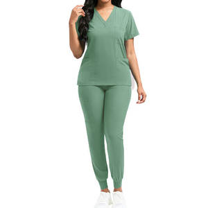 Nueva llegada diseño personalizado Hospital ropa de trabajo conjuntos de alta calidad Jersey tela mejor nuevo estilo moda Hospital uniformes - Product Image 6