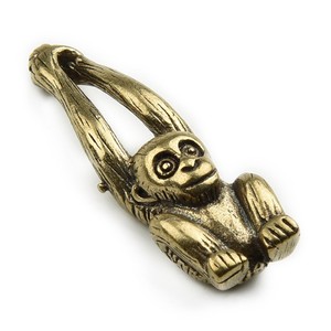 <b>Brass</b> Monkey Figurine Mini Animal Statue <b>Ornament</b> Home Office Desk Decor - Product Image 3