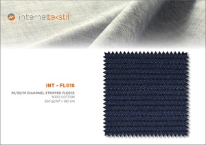 Tela de Felpa a Rayas Diagonales 100% Algodón, 260GSM, 55/56 Pulgadas, Tejido Suave y Duradero para Ropa de Niños y Niñas - Product Image 1