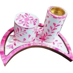 Estilo árabe Bakhoor Mubkhar Quemador Set One Bone Inlay Oud Home Hotel Quemador de incienso de resina aromática - Product Image 2