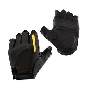 Gants de vélo confortables en cuir/maille/polyester écologiques et respirants, sur mesure, résistants, demi-doigts, vente en gros - Product Image 1