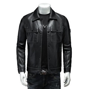 Chaquetas de cuero de suministro directo de fábrica para hombres, chaqueta de espuma de invierno, chaqueta de cuero para hombres, venta al por mayor, chaqueta de cuero personalizada al por mayor - Product Image 2