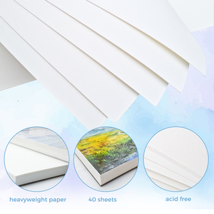 Artecho <span class=keywords><strong>A4</strong></span> 40 feuilles <span class=keywords><strong>300g</strong></span> 210x297mm <span class=keywords><strong>Papier</strong></span> vierge pour peinture <span class=keywords><strong>aquarelle</strong></span> Gouache Marqueur Acrylique <span class=keywords><strong>Aquarelle</strong></span> Livre, <span class=keywords><strong>Papier</strong></span> pour peinture - Product Image 4