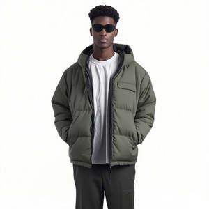 Mens Light <b>Weight</b> Puffer Outdoor Jacket | Water-Resistant Windproof <b>Quilted</b> Hiking Coat | Breathable Solid Sportswear - Product Image 1