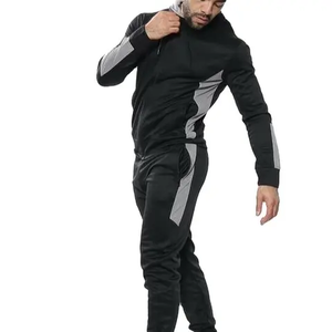 Venta al por mayor de 2 piezas de gimnasio para hombres chándal impreso sudaderas con capucha 100% algodón sin costuras impreso chándal para deportes - Product Image 4